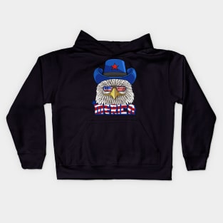 Merica Bald Eagle 4th Of July Kids Hoodie